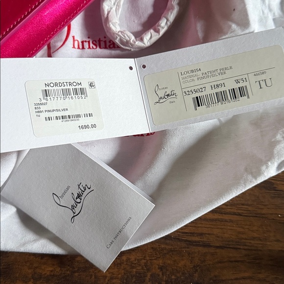 Christian Louboutin LOUBI54 Patent Perle in PinUp/Silver - Picture 11 of 16